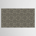 Folk Art Mandala - black and cream Tablecloth Gallery Image 2