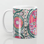 Large Medallion Bokhara Suzani  Uzbekistan Embroidery Print Coffee Mug Gallery Image 3
