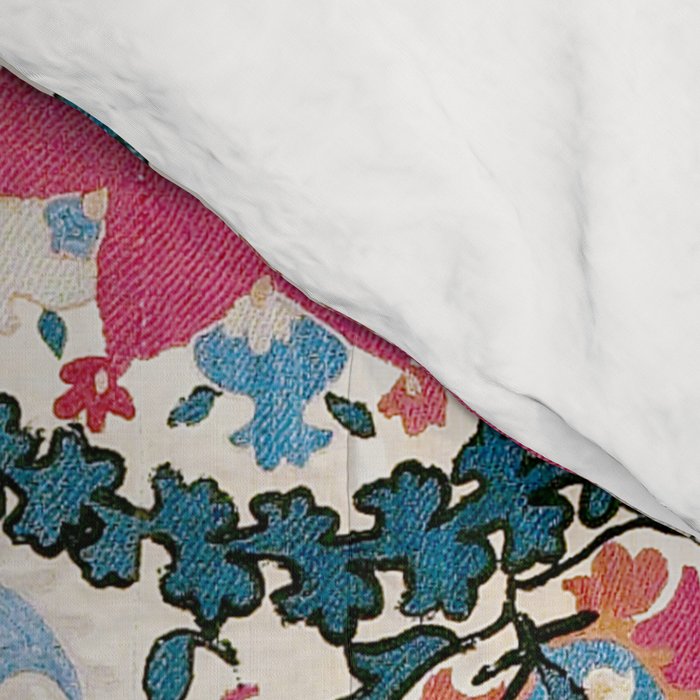 Large Medallion Bokhara Suzani  Uzbekistan Embroidery Print Comforter Gallery Image 4