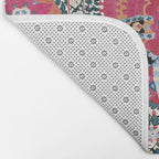 Large Medallion Bokhara Suzani  Uzbekistan Embroidery Print Bath Mat Gallery Image 2
