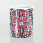 Large Medallion Bokhara Suzani  Uzbekistan Embroidery Print Coffee Mug Gallery Image 4