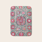 Large Medallion Bokhara Suzani  Uzbekistan Embroidery Print Bath Mat Gallery Image 1