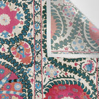 Large Medallion Bokhara Suzani  Uzbekistan Embroidery Print Wall Tapestry Gallery Image 3