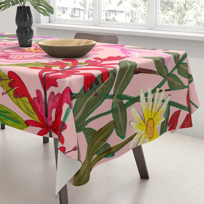 Boho wild flowers bouquet Tablecloth Gallery Image 3
