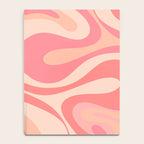 Mod Swirl Retro Abstract Pattern in Pink and Blush Notebook Gallery Image 4