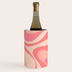 Mod Swirl Retro Abstract Pattern in Pink and Blush Wine Chiller Gallery Image 3