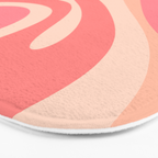 Mod Swirl Retro Abstract Pattern in Pink and Blush Bath Mat Gallery Image 3
