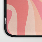 Mod Swirl Retro Abstract Pattern in Pink and Blush Laptop Sleeve Gallery Image 3