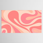 Mod Swirl Retro Abstract Pattern in Pink and Blush Tablecloth Gallery Image 2