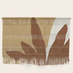 Leaves Minimalism - Brown Gold Wall Hanging Gallery Image 1
