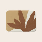 Leaves Minimalism - Brown Gold Bath Mat Gallery Image 1