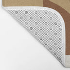 Leaves Minimalism - Brown Gold Bath Mat Gallery Image 2