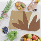 Leaves Minimalism - Brown Gold Cutting Board Gallery Image 2