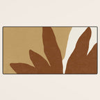 Leaves Minimalism - Brown Gold Desk Mat Gallery Image 3