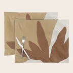 Leaves Minimalism - Brown Gold Placemat Gallery Image 1