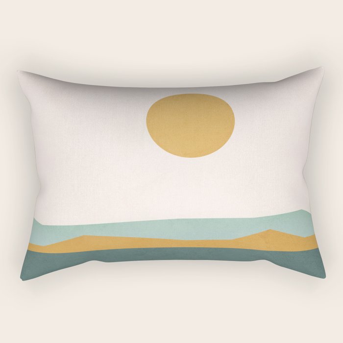 Minimal Line Scape III Rectangular Pillow Gallery Image 1