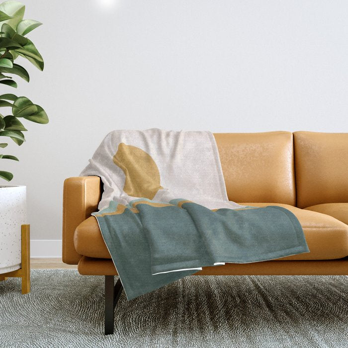 Minimal Line Scape III Throw Blanket Gallery Image 1