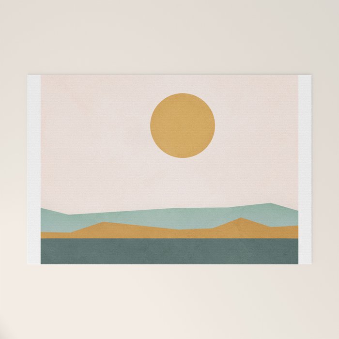 Minimal Line Scape III Welcome Mat Gallery Image 1
