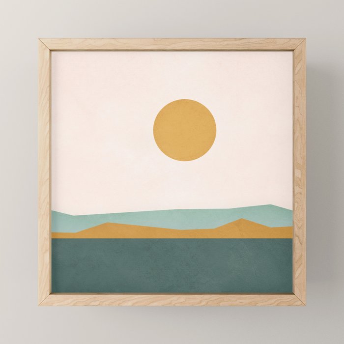 Minimal Line Scape III Mini Art Print Gallery Image 1