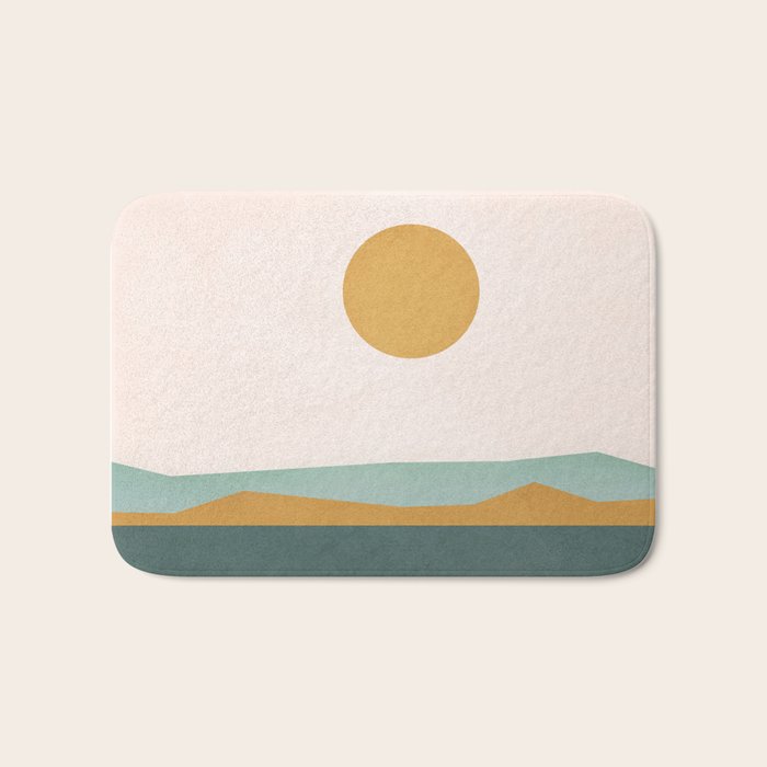 Minimal Line Scape III Bath Mat Gallery Image 1