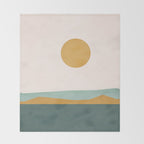 Minimal Line Scape III Throw Blanket Gallery Image 2