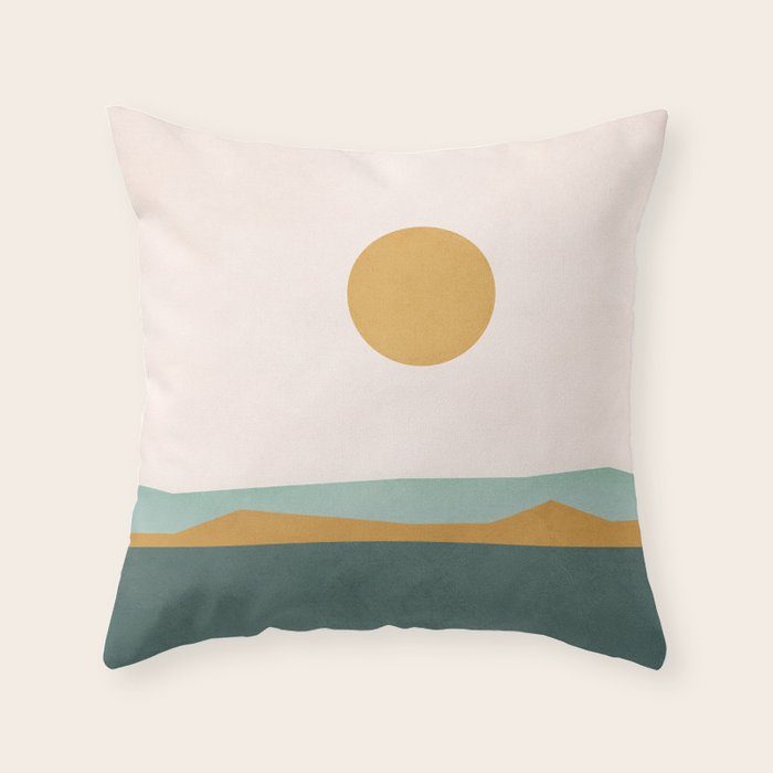 Minimal Line Scape III Throw Pillow Gallery Image 6