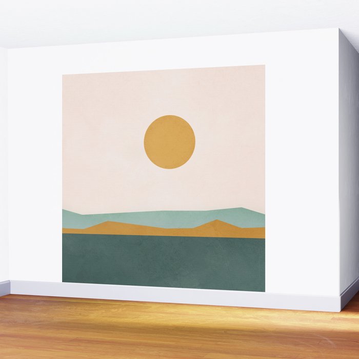 Minimal Line Scape III Wall Mural Gallery Image 2