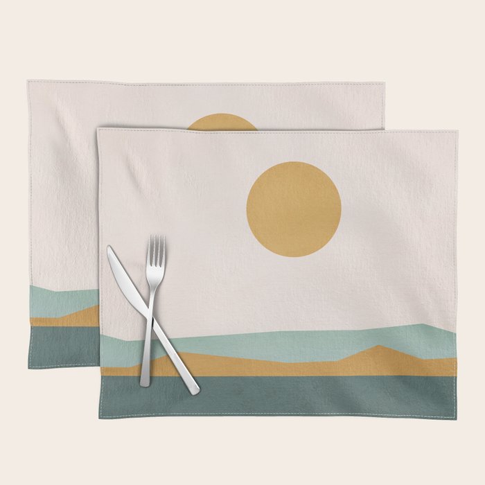 Minimal Line Scape III Placemat Gallery Image 1