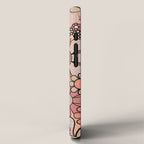 Retro Garden Gingham Flowers Vintage Peach and Mauve Pattern iPhone Case Gallery Image 2