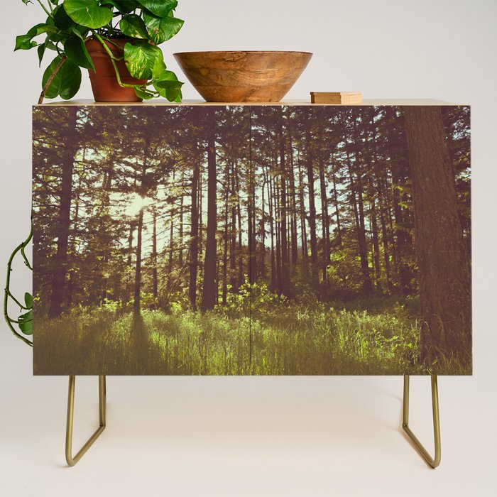 Summer Forest Sunlight - Nature Photography Credenza Gallery Image 1
