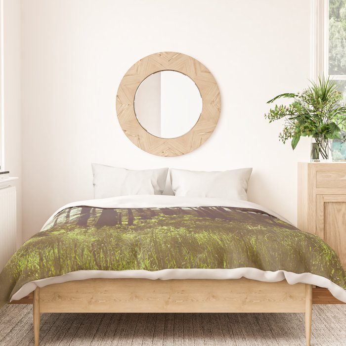Summer Forest Sunlight - Nature Photography Duvet Cover Gallery Image 3