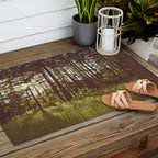 Summer Forest Sunlight - Nature Photography Outdoor Rug Gallery Image 2