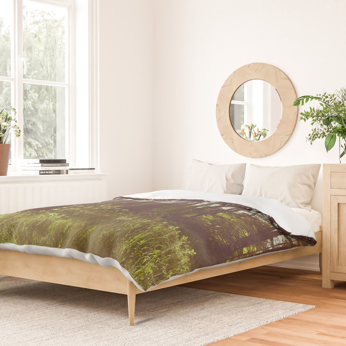 Summer Forest Sunlight - Nature Photography Duvet Cover Gallery Image 2