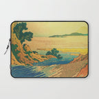 Waters of Goh - Ocean Nature Landscape in Yellow and Blue Laptop Sleeve Gallery Image 1