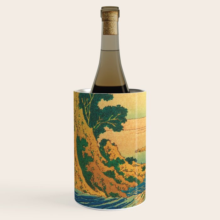 Waters of Goh - Ocean Nature Landscape in Yellow and Blue Wine Chiller Gallery Image 2