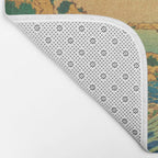 Waters of Goh - Ocean Nature Landscape in Yellow and Blue Bath Mat Gallery Image 2