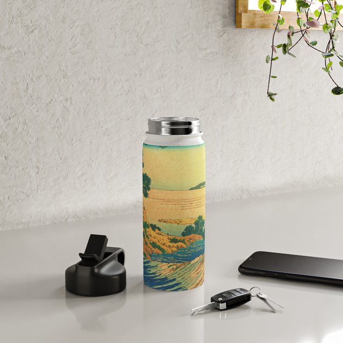 Waters of Goh - Ocean Nature Landscape in Yellow and Blue Water Bottle Gallery Image 4