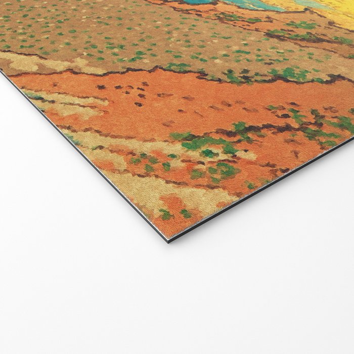 Waters of Goh - Ocean Nature Landscape in Yellow and Blue Welcome Mat Gallery Image 2