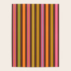 Eclectic Double Stripes Colorful Vertical Pattern with Brown Poster Gallery Image 4