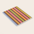 Eclectic Double Stripes Colorful Vertical Pattern with Brown Notebook Gallery Image 3