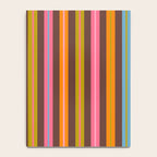 Eclectic Double Stripes Colorful Vertical Pattern with Brown Notebook Gallery Image 4