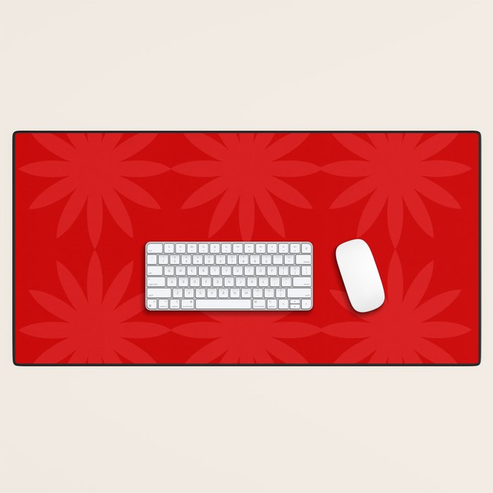 Red Star flower 2 Desk Mat Gallery Image 1
