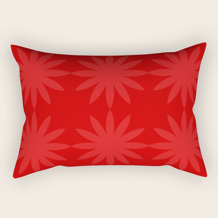 Red Star flower 2 Rectangular Pillow Gallery Image 2