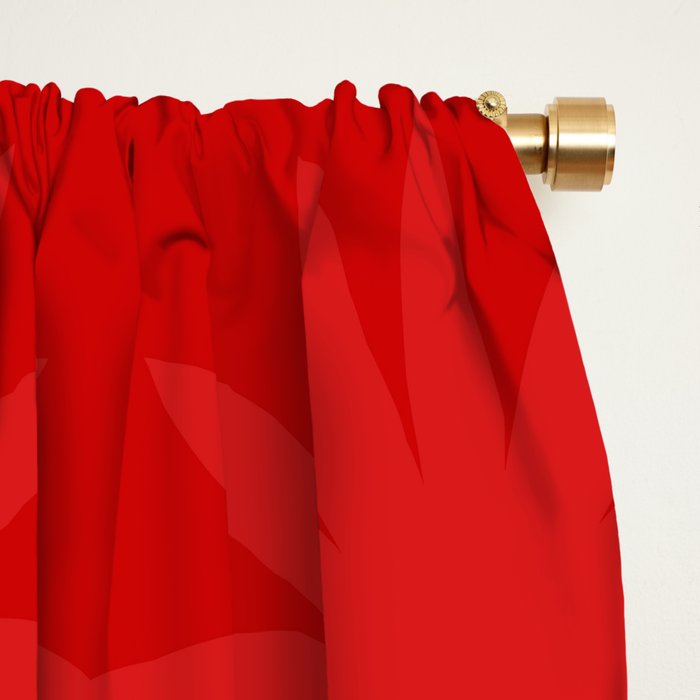 Red Star flower 2 Window Curtain Gallery Image 2