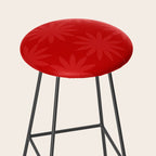Red Star flower 2 Stool Gallery Image 2