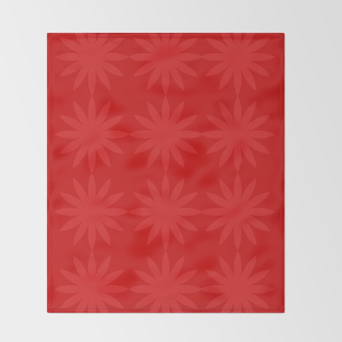 Red Star flower 2 Throw Blanket Gallery Image 2