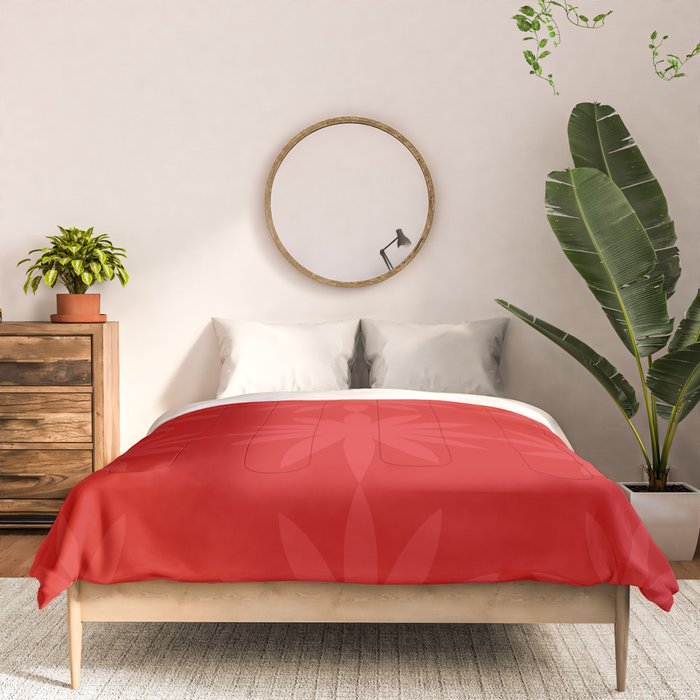 Red Star flower 2 Comforter Gallery Image 3