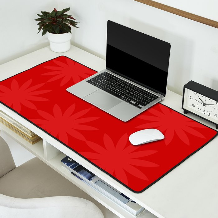 Red Star flower 2 Desk Mat Gallery Image 2