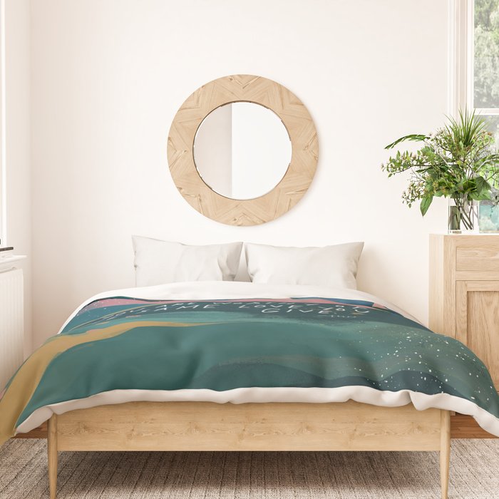 "You Are Worthy Of The Same Love You Give." Duvet Cover Gallery Image 3