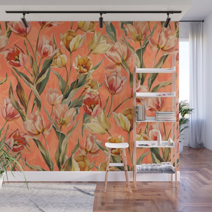Magic Tulips Pattern VIII Wall Mural Gallery Image 1